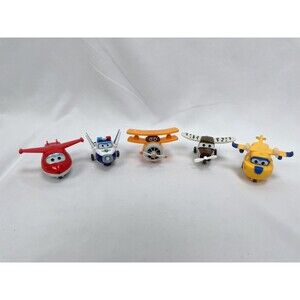Super Wings Transforming Planes Mini Airplanes Set 5 Transform-A-Bots Jett